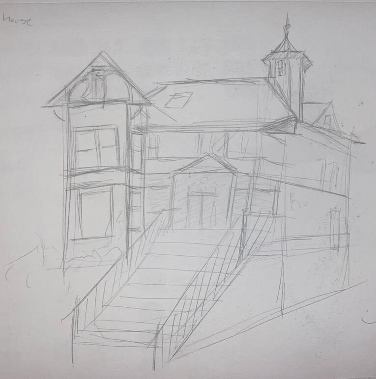 Rough draft of one of the main characters house.