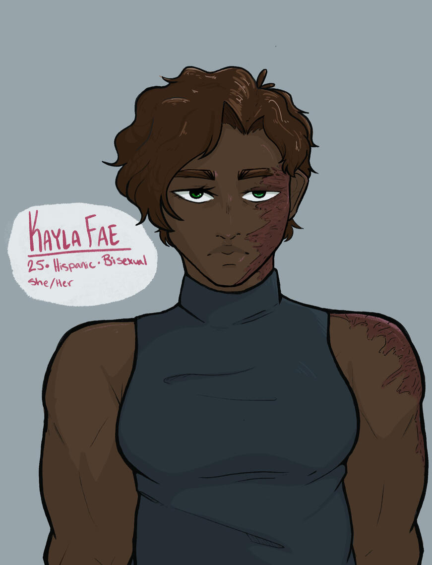 First Final Design of Kayla Fae, the oldest in the main family in CHIMERIC.